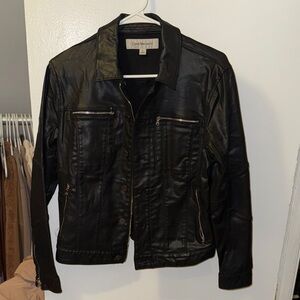 Calvin Klein Black Faux Leather Jacket